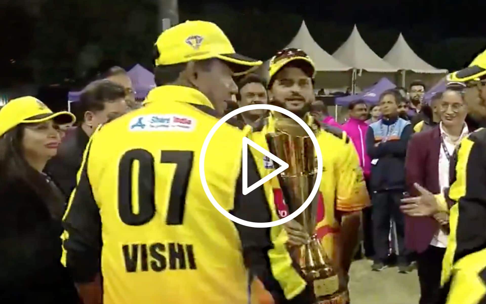 [Watch] Suresh Raina Lifts Another Trophy In 'Yellow' After IVPL Success